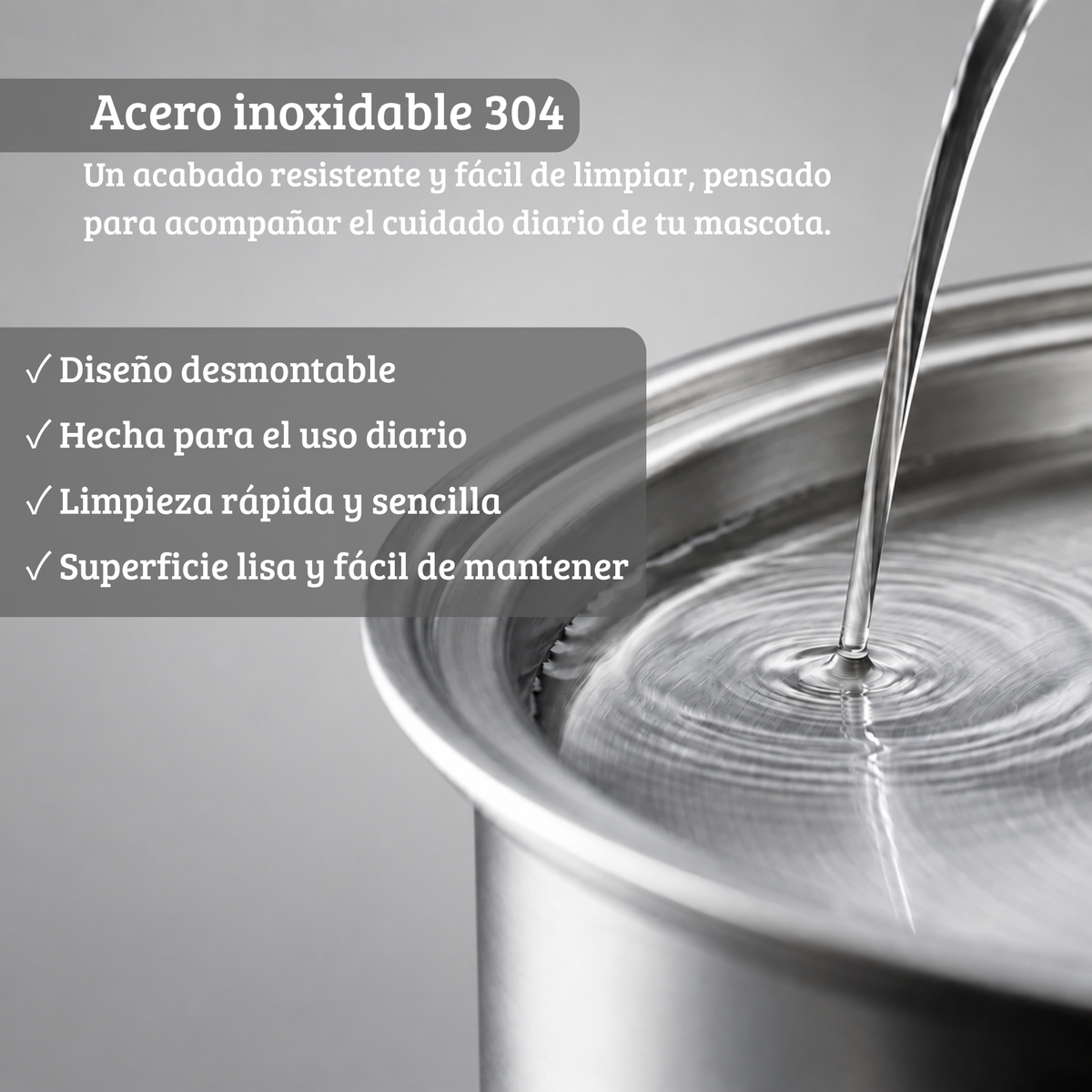 IsaPet - Fuente de Agua Inalámbrica Mascotas 2.2L